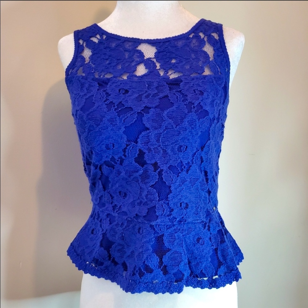 Lace Peplum Top